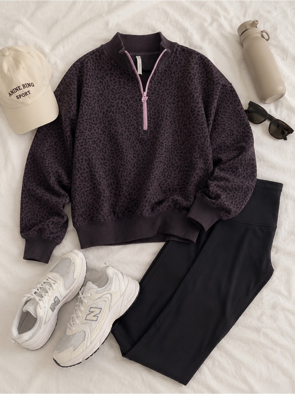 Fabletics cheetah half zip